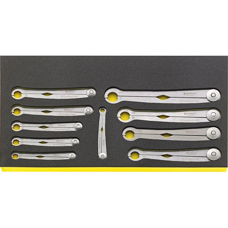 Stahlwille 96830130 TCS WT 240/10 Ratchet Ring Spanner - Professional Ratcheting Wrench for Automotive & Industrial Repairs