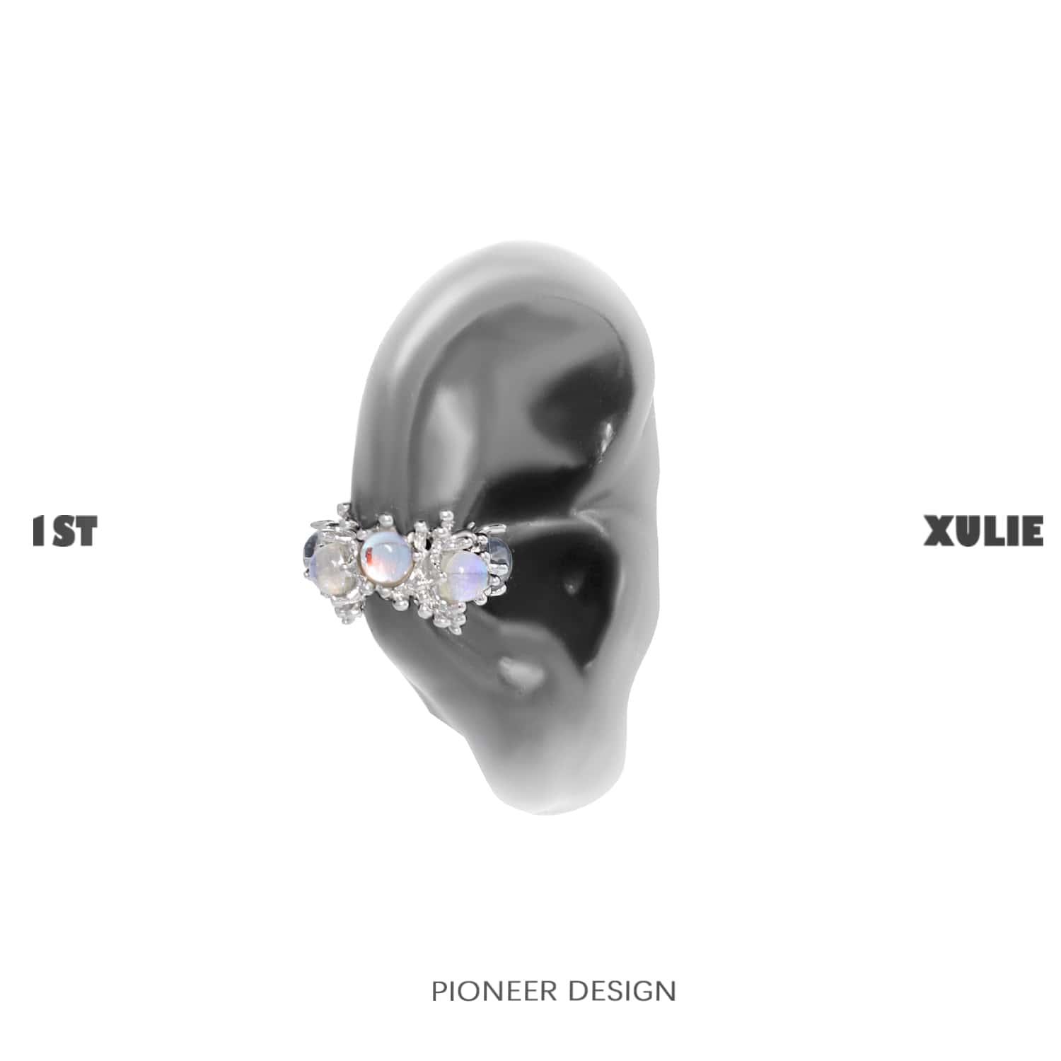 18K Gold & Platinum Plated Moonstone Coral Earrings – Elegant Sparkling Jewelry for Women, Perfect for Weddings, Parties & Special Occasions