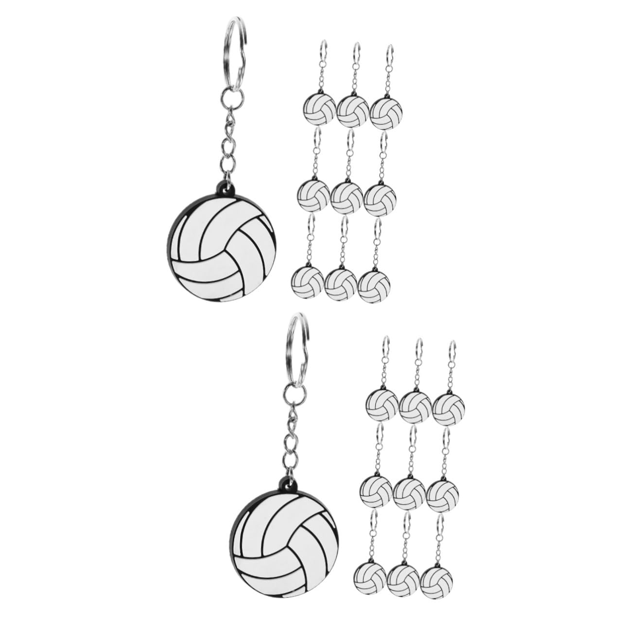 20 Pcs Volleyball Keychain Set - Exquisite Sports Ball Modeling Keyrings for Players, Bags, and Sports Party Favors - Perfect for Team Gifts, Fan Accessories, and Event Giveaways
