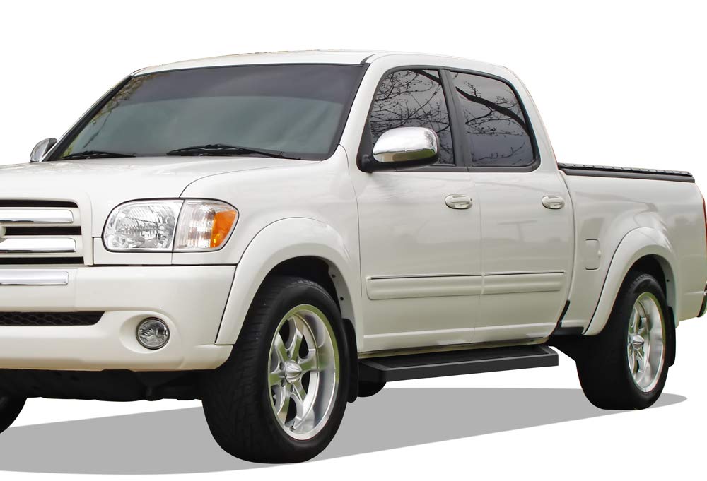 APS Black Running Boards Side Steps Compatible with Toyota Tundra 2004-2006 Double Cab - Durable Nerf Bars for Easy Truck Access & Off-Road Protection | Perfect for Outdoor Adventures, Work Sites & Daily Commutes