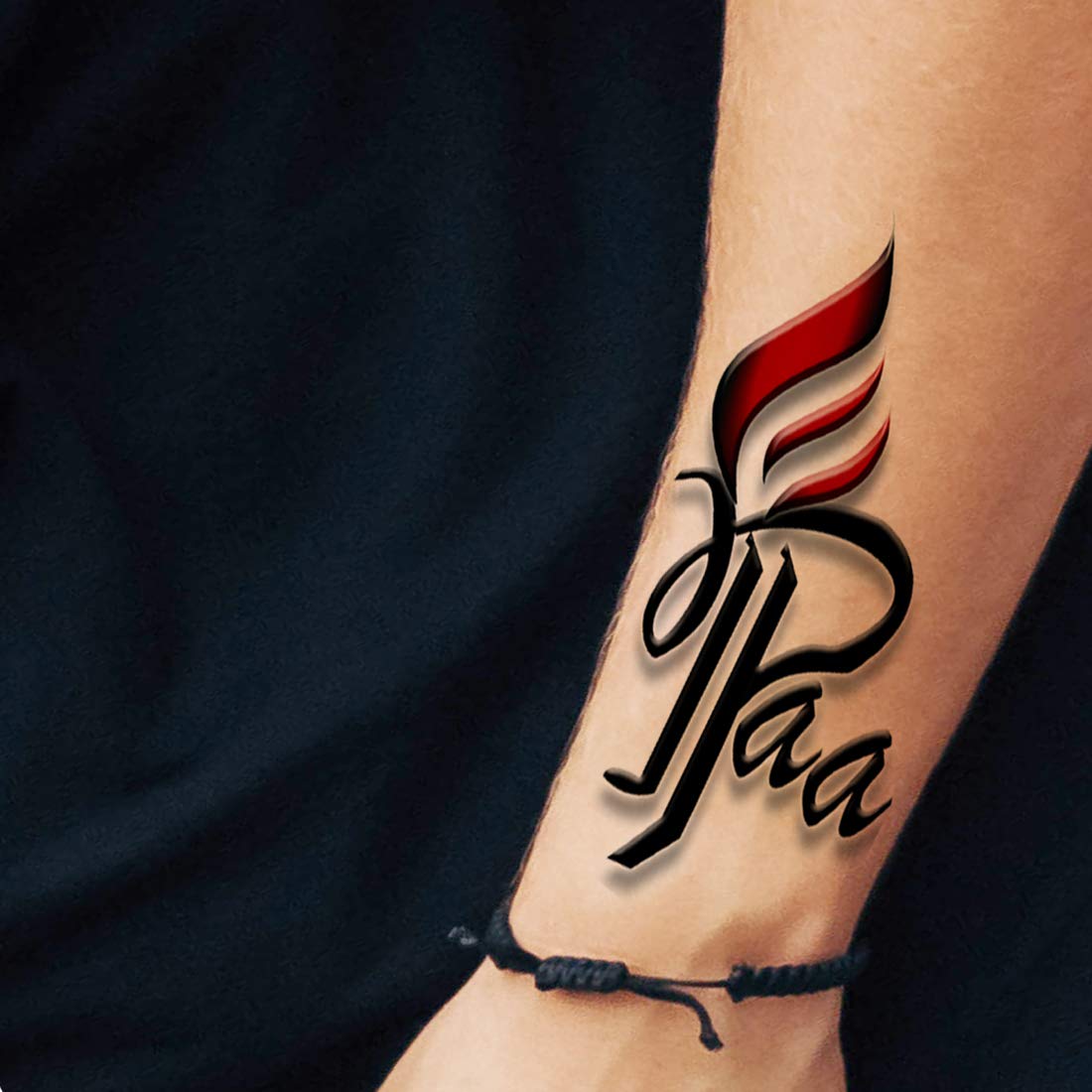 Voorkoms® Maa Paa Temporary Tattoos for Men & Women - Waterproof, Long-Lasting Fake Body Art for Parties, Halloween & Festivals