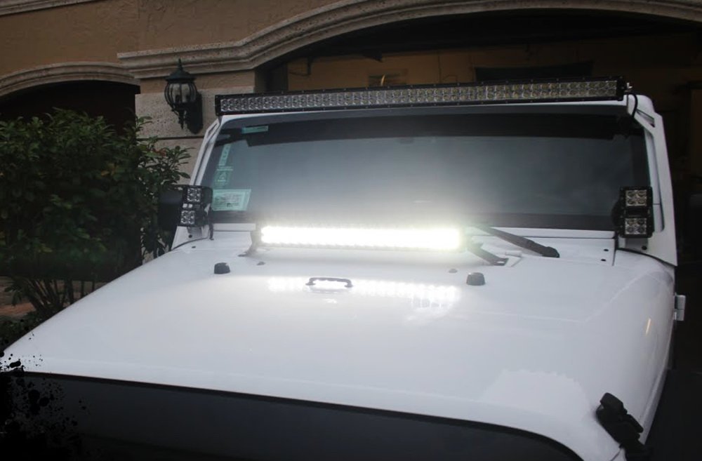 21 Inch 100W CREE Single Row Slim LED Light Bar for Truck, Jeep, Off-Road, 4x4, ATV - Waterproof High-Power Lighting for Night Driving, Camping & Outdoor Adventures