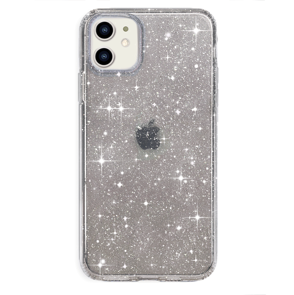 Sparkle Grey Stardust Glitter iPhone Case - Protective & Stylish Phone Cover for iPhone 13/14/15 Pro Max - Perfect for Parties, Events & Everyday Glam