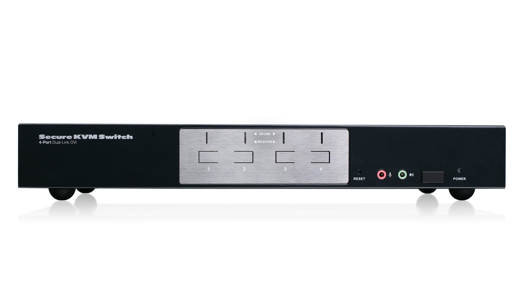 IOGEAR 4-Port Dual-Link DVI Secure KVM Switch with Audio - GCS1214TAA for Multi-Computer Control in Office, Data Center & Home Workstation Setup