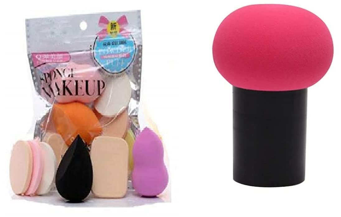 Premium 6-in-1 Mushroom Powder Puff Blender Sponge - 7 Pack Multicolor Makeup Beauty Blender for Flawless Foundation, Concealer & Powder Application - Perfect for Professional Makeup Artists & Daily Beauty Routine