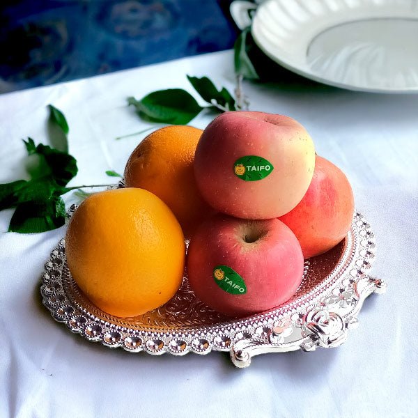 Fresh Apple and Orange Fruit Platter - Healthy Snack for Parties, Office Meetings & Family Gatherings | Perfect for Refreshments, Desserts & Gift Baskets