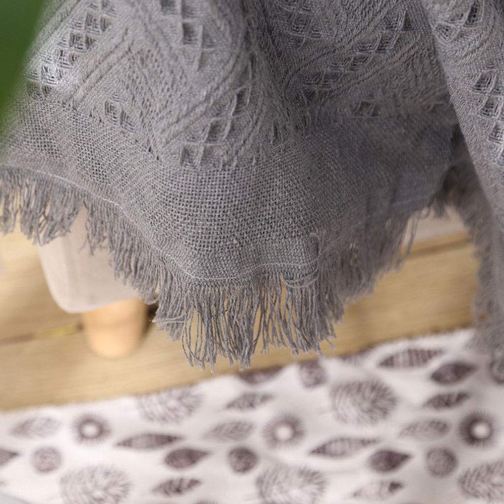 SVIO-SOFACOVER Handwoven Fringed Sofa Blanket - 90