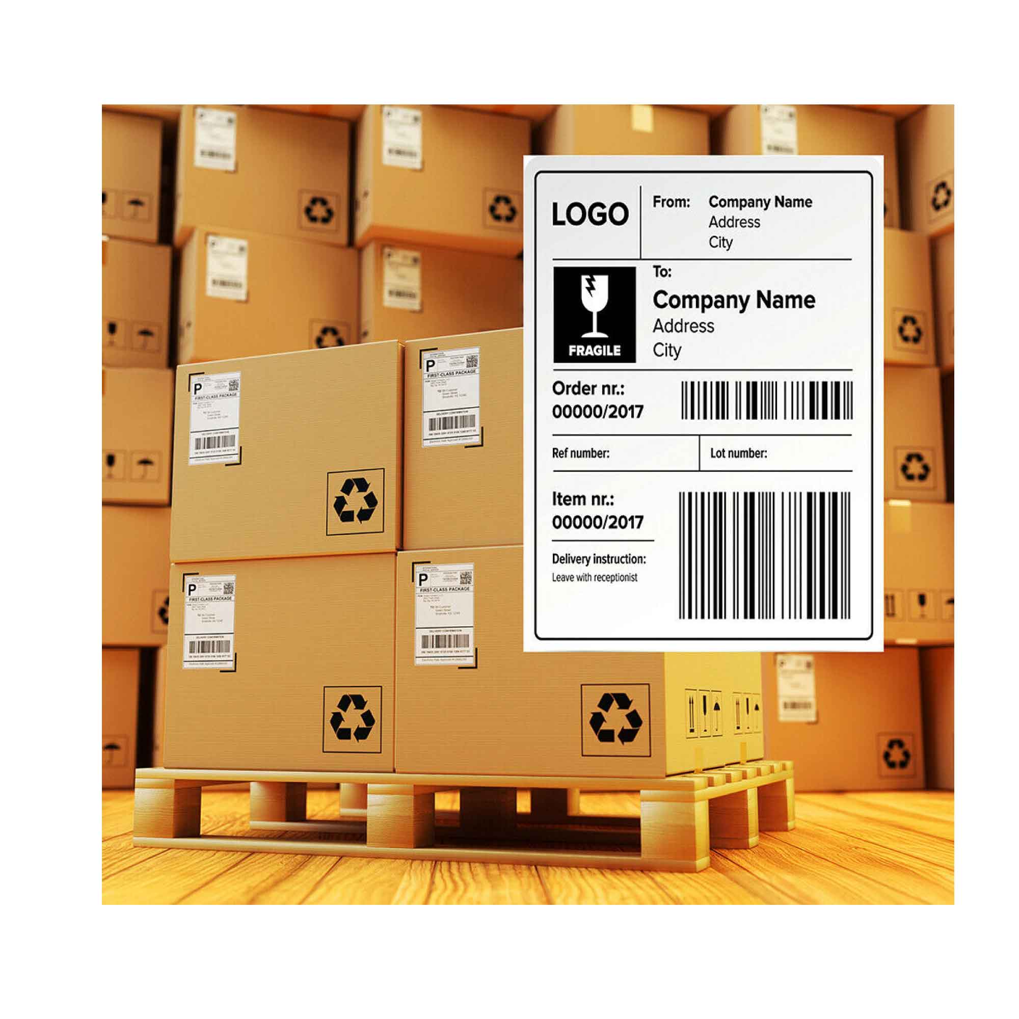 400 Pack 102x150mm Direct Thermal White Shipping Labels - Self-Adhesive, Waterproof, for USPS, UPS, FedEx - Perfect for E-commerce, Warehouse, and Logistics Packaging