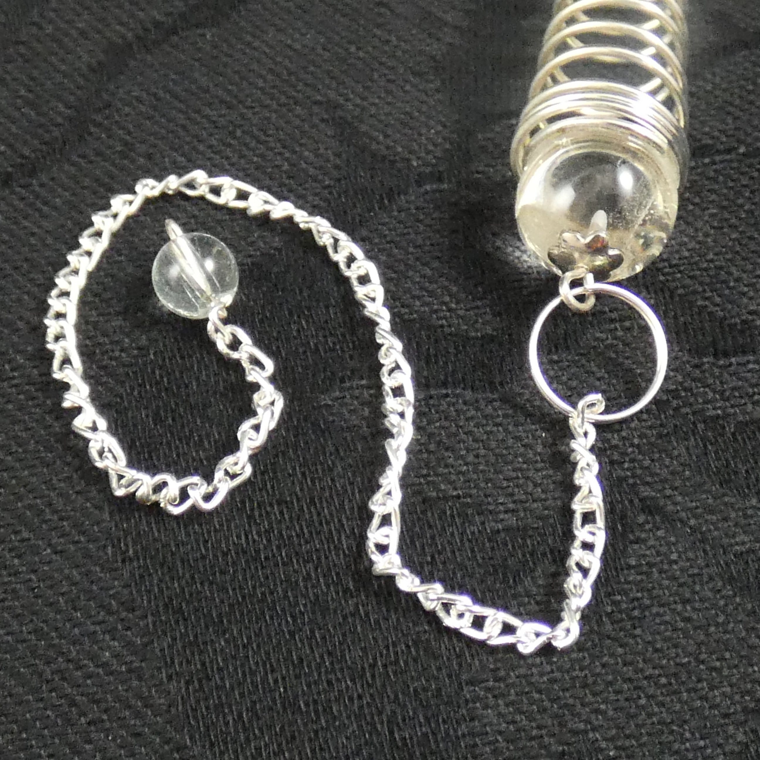 Natural Clear Quartz Sphere & Terminated Point Pendulum Set - Healing Crystal for Meditation, Reiki, Chakra Balancing & Energy Cleansing