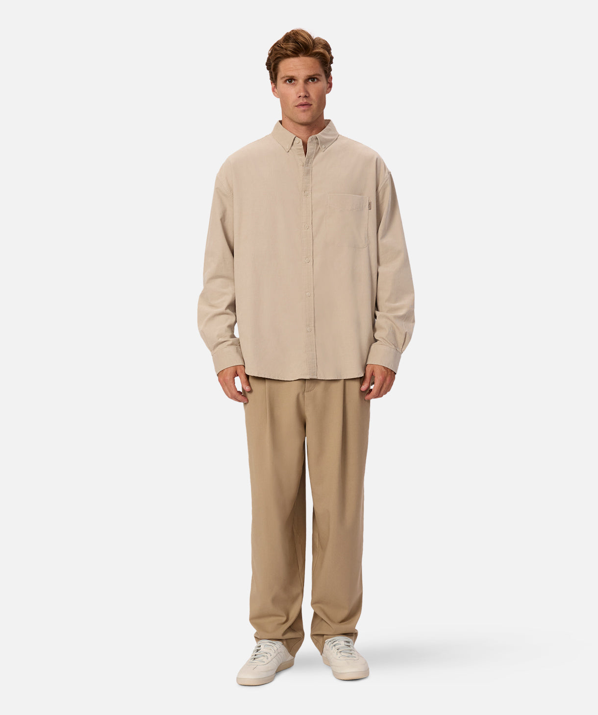 Anaheim Long Sleeve Shirt for Men & Women - Soft Cotton Beige Casual Top | Perfect for Everyday Wear, Office & Outdoor Activities