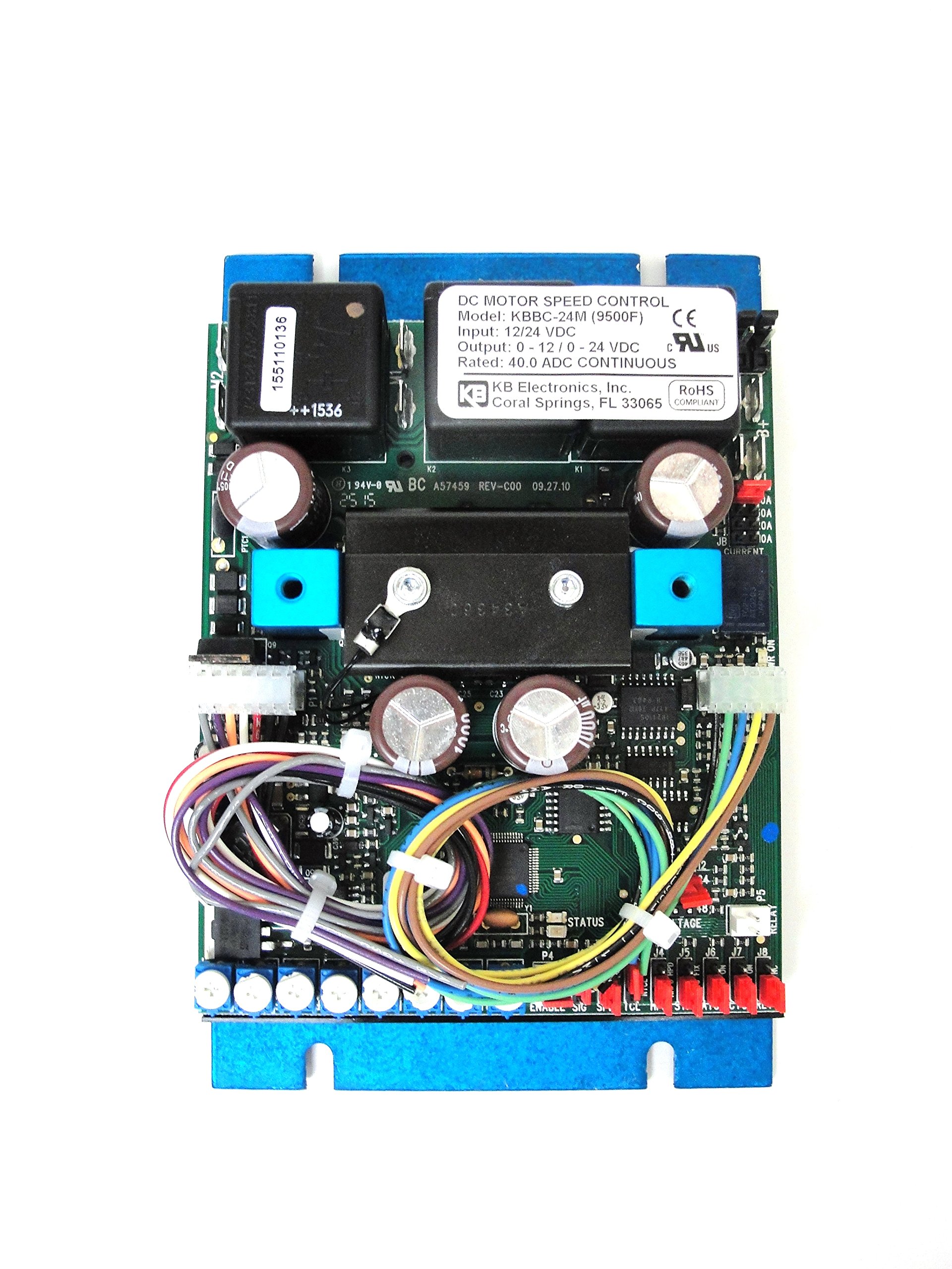 KB Electronics KBBC-24M Variable Speed DC Motor Controller - 12V/24V Battery Powered PWM Speed Regulator for Electric Motors | Perfect for DIY Projects, Robotics, and Industrial Automation