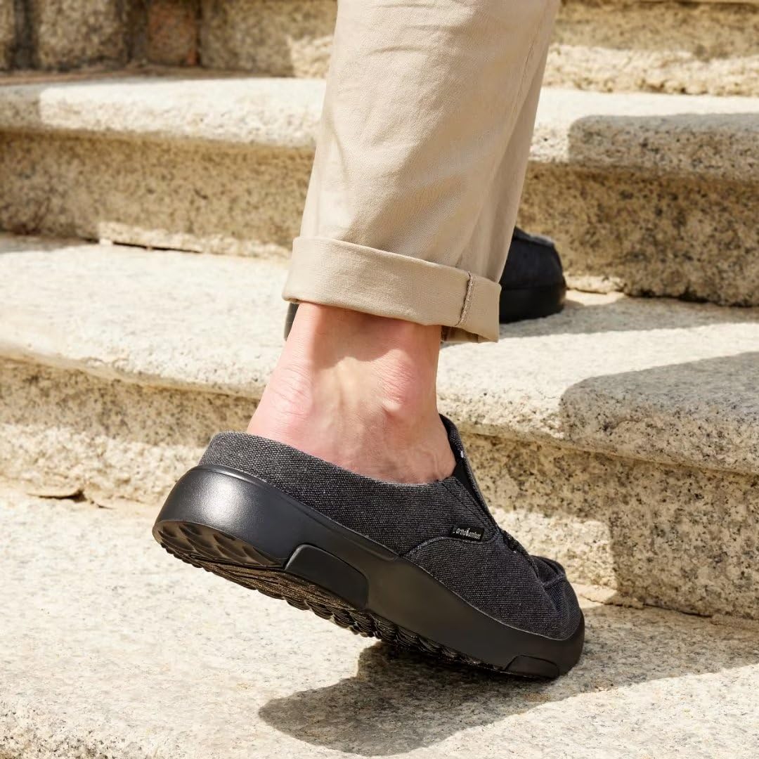 OrthoComfoot Men's Orthopedic Slip-On Loafers - Arch Support Walking Shoes for Plantar Fasciitis, Flat Feet & Heel Pain Relief - Comfortable Orthotic Casual Shoes for Work, Travel & Daily Wear