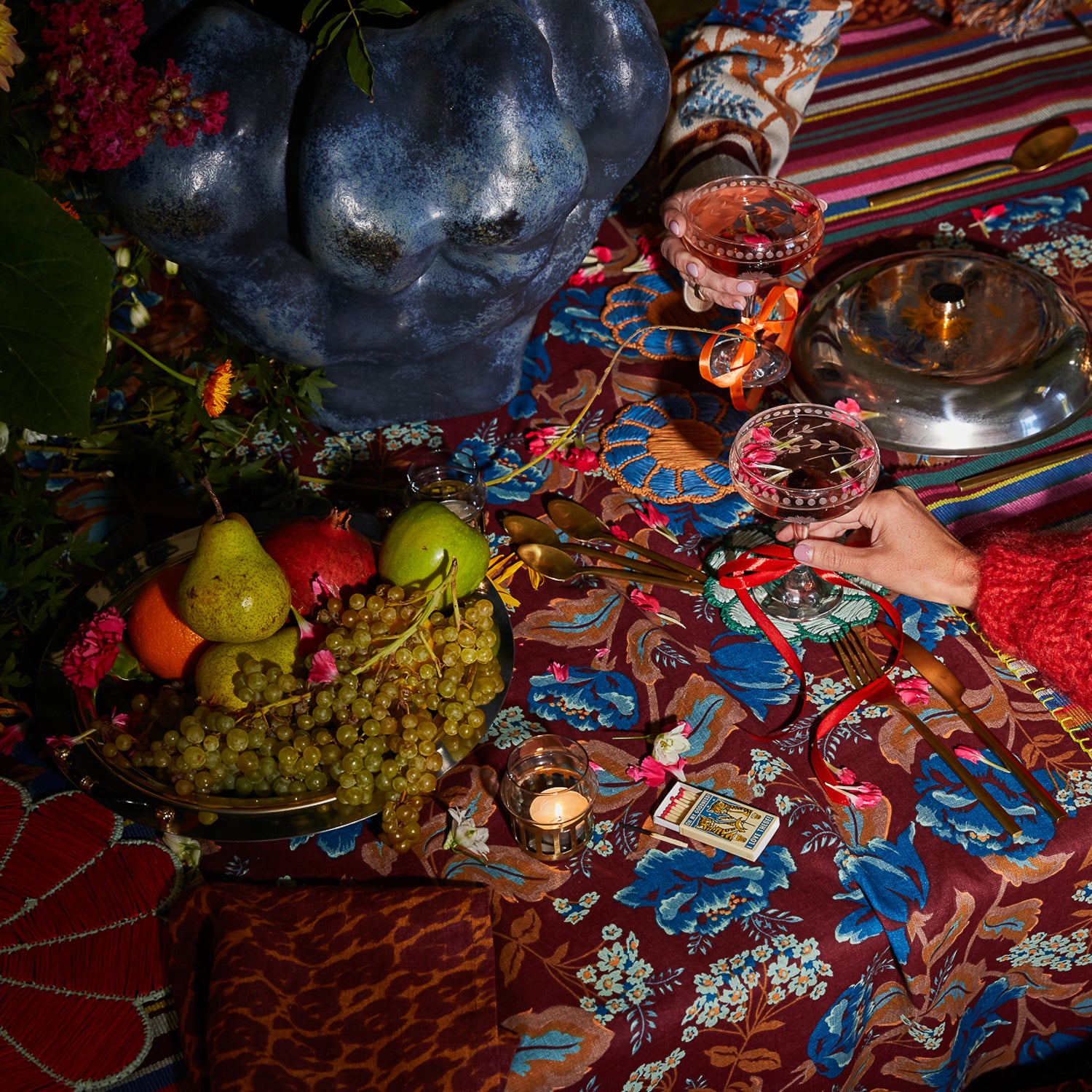 Premium Margot Tablecloth in Rich Mahogany - Elegant Dining & Special Occasions