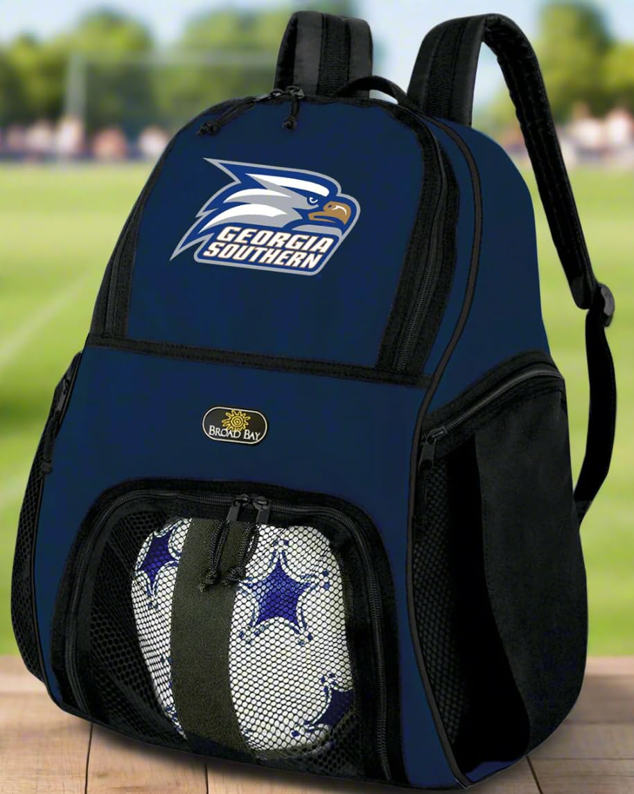 Georgia Southern Soccer Backpack for Men & Women - GSU Eagles Volleyball Backpack with Ventilated Shoe Compartment - Perfect for College Sports, Gym & Travel Accessories