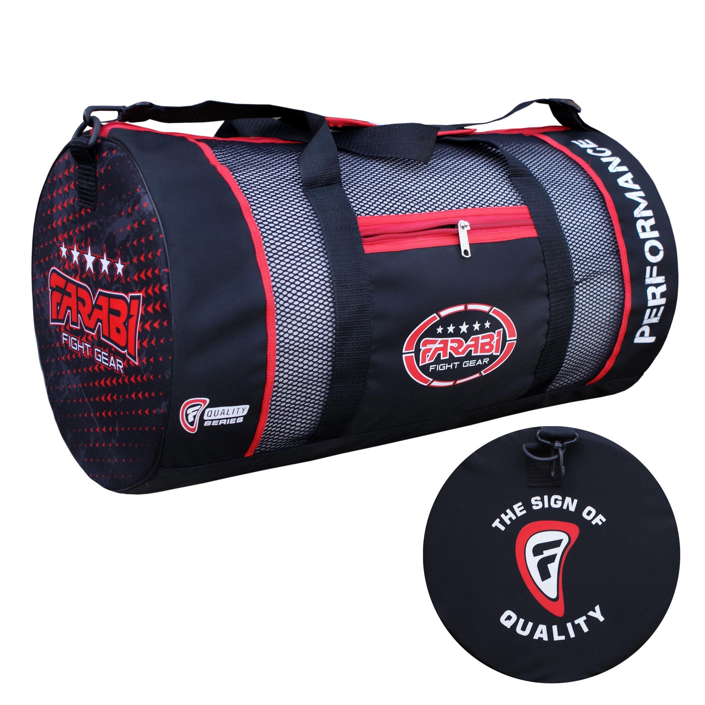 Farabi Gym Fitness Workout Bag - MMA & Boxing Training Gear Holdall - Durable Sports Duffel for Gym, Travel, and Martial Arts Training