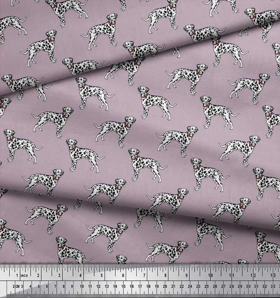 Soimoi Moss Georgette Brown Fabric by The Yard - 42 Inch Wide Dalmatian Dog Print Textile - Classic Timeless Patterns for Fashion & Home Decor - Perfect for Dresses, Curtains & DIY Crafts