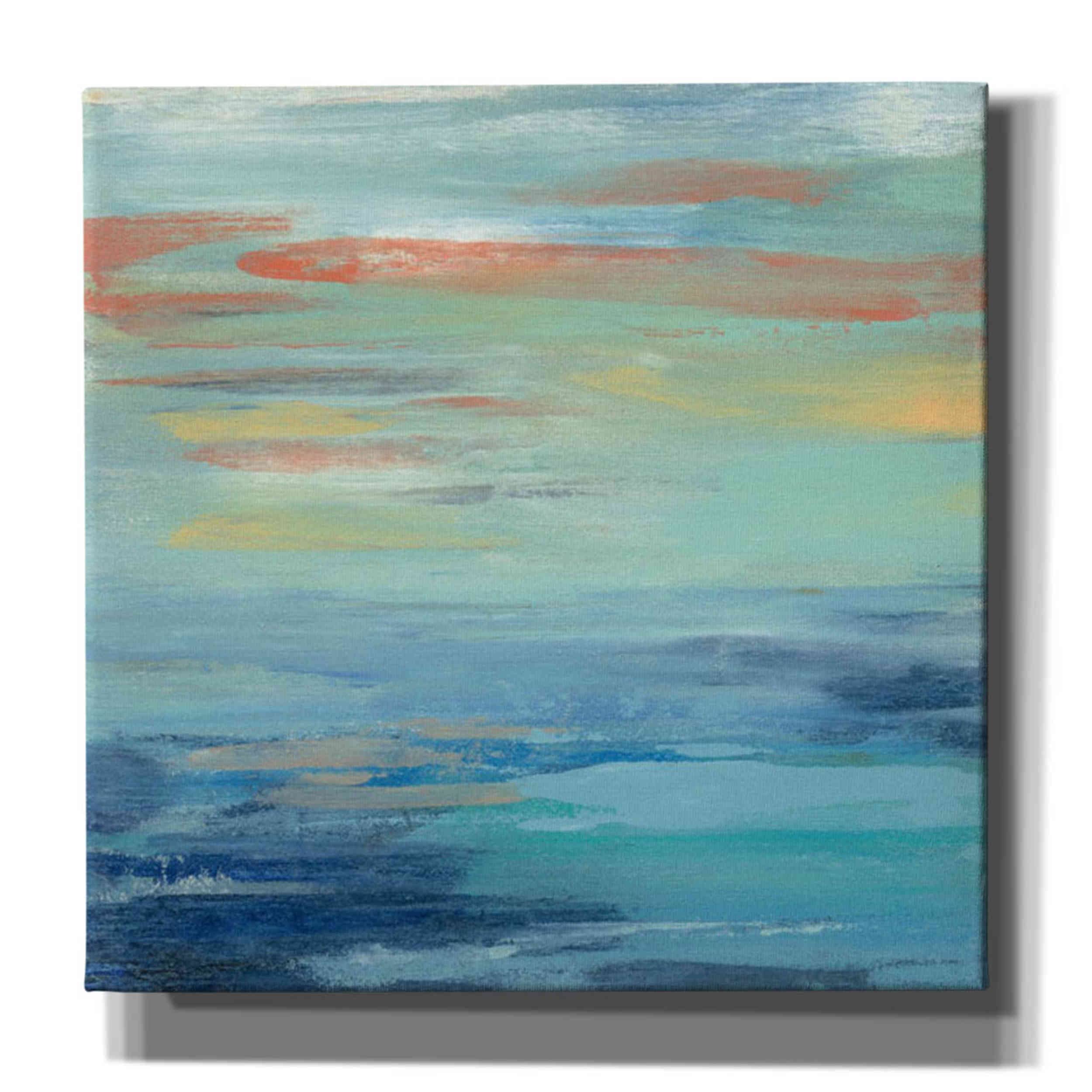 Sunset Beach I by Silvia Vassileva - 26x26 Inch Canvas Wall Art Print, Coastal Home Decor for Living Room, Bedroom & Office