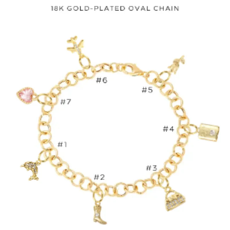 Elegant Charm Bracelet with Assorted Charms - Perfect for Women's Fashion Jewelry & Gift Giving - $46.00 | Great for Parties, Weddings & Everyday Wear