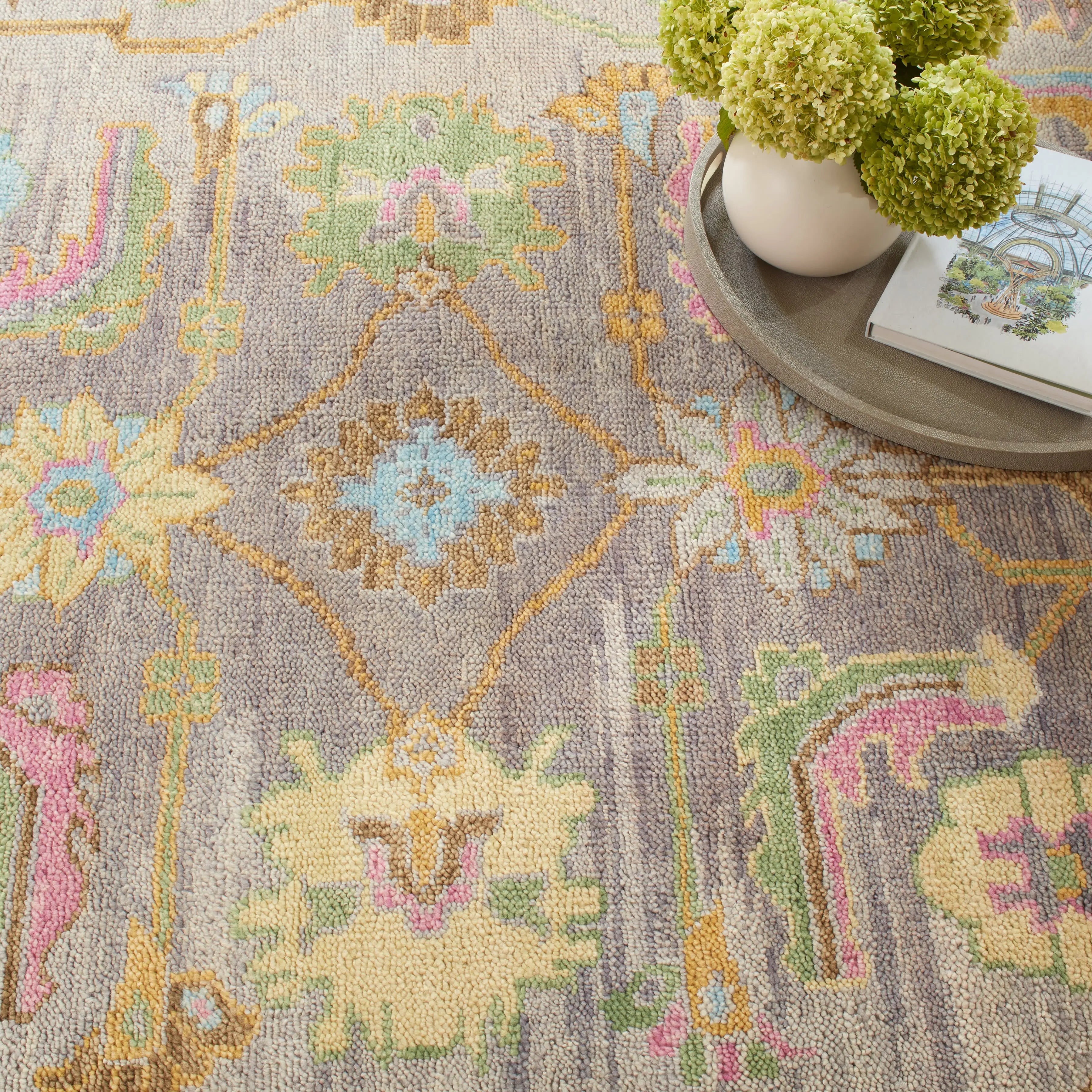 Dash & Albert Iris Multi Hand Knotted Wool Rug - Soft & Durable Area Rug for Living Room, Bedroom, Dining Room - Perfect for Home Decor & Cozy Spaces