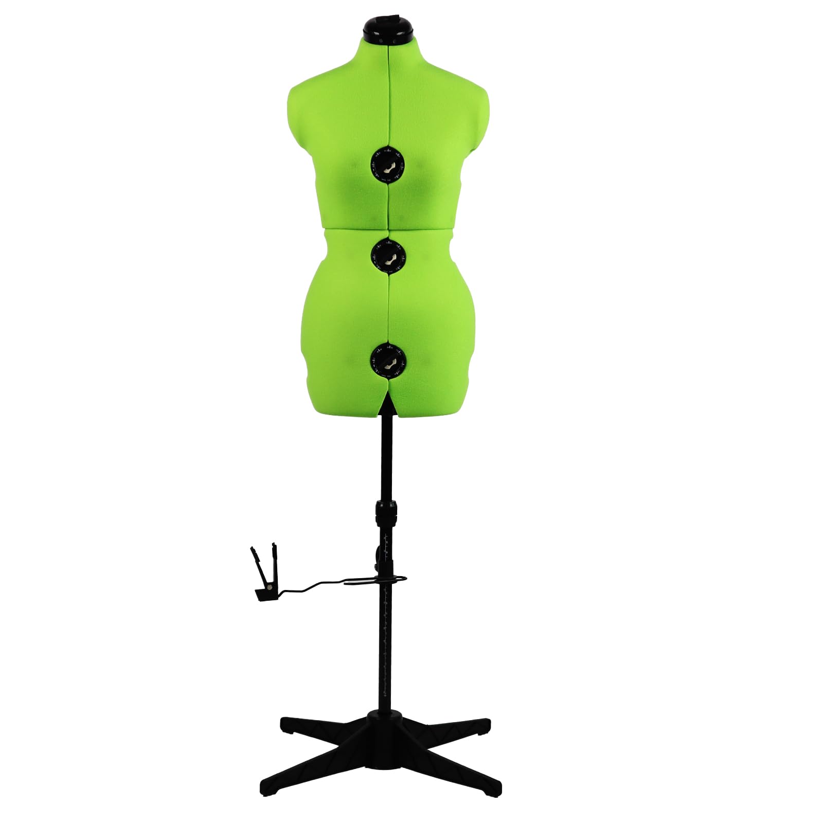 Adjustable Dress Form Mannequin for Sewing - Neon Green Female Size 6-14 | Pin-able Body with 13 Dials & 360° Hem Guide | Height Adjustable up to 75