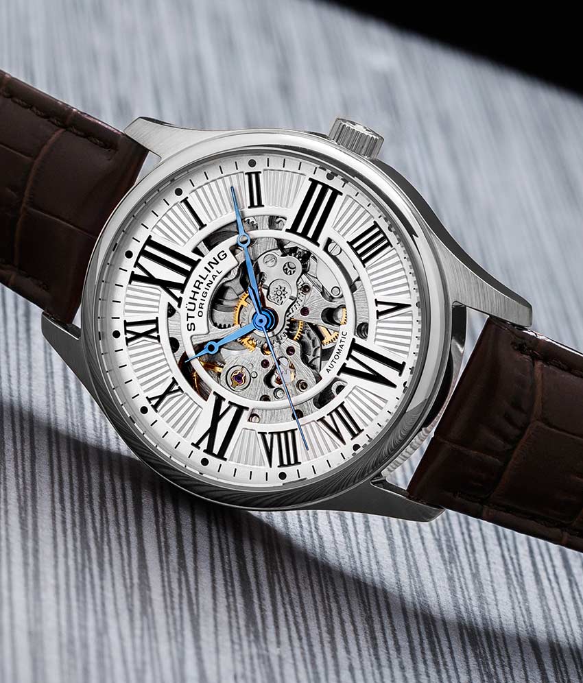 Atrium 3942 & 3942M Automatic 42mm Skeleton Watch for Men - Luxury Stainless Steel Mechanical Timepiece - Perfect for Business, Formal Events & Everyday Wear