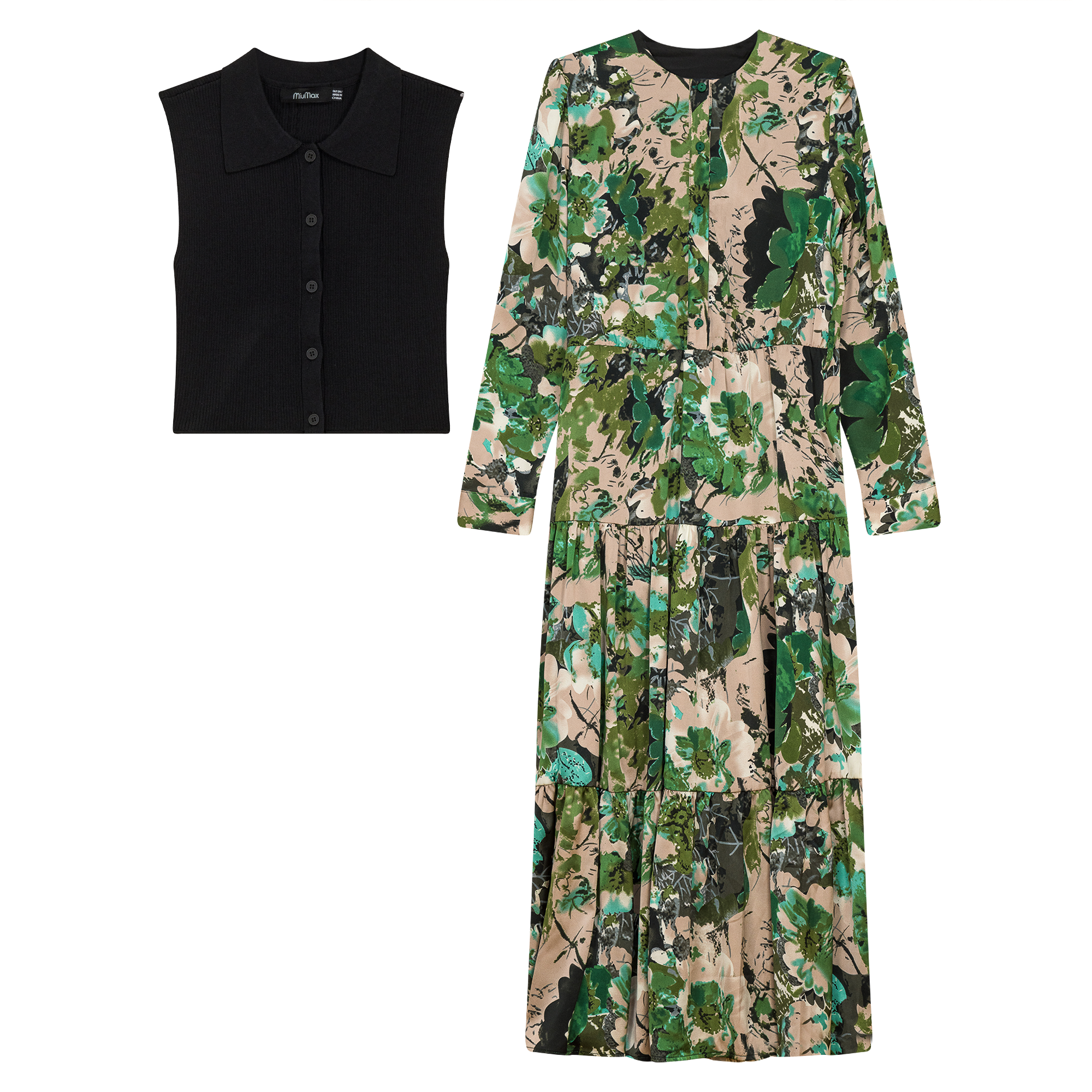 Stylish Cropped Midi Dress Set for Women - Summer Floral Print Casual Outfit | Perfect for Beach Vacations, Date Nights & Brunch with Friends