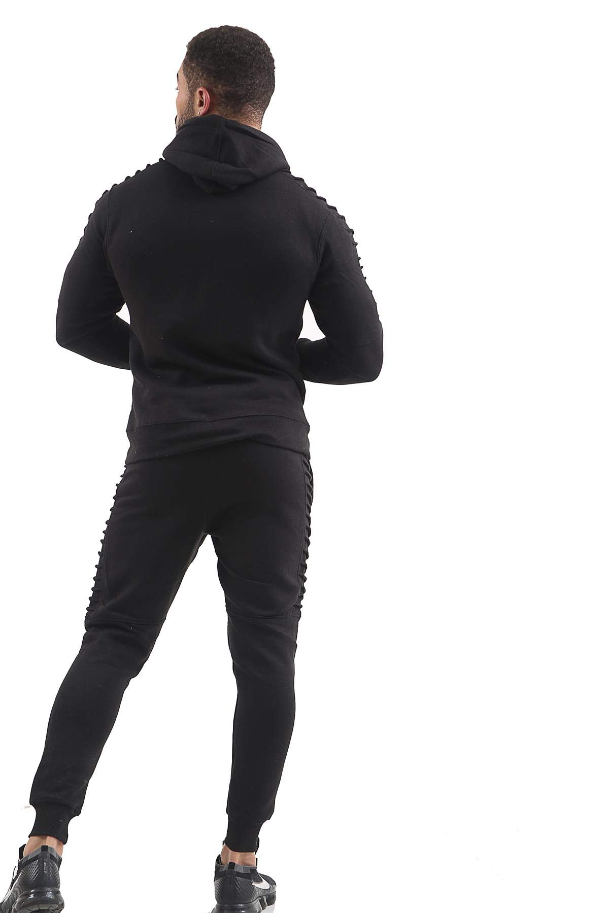 Men's Fleece Tracksuit Set with Full Sleeve Zipper Hoodie & Jogger Pants - Comfortable Athletic Sweatsuit for Running, Gym, and Casual Wear