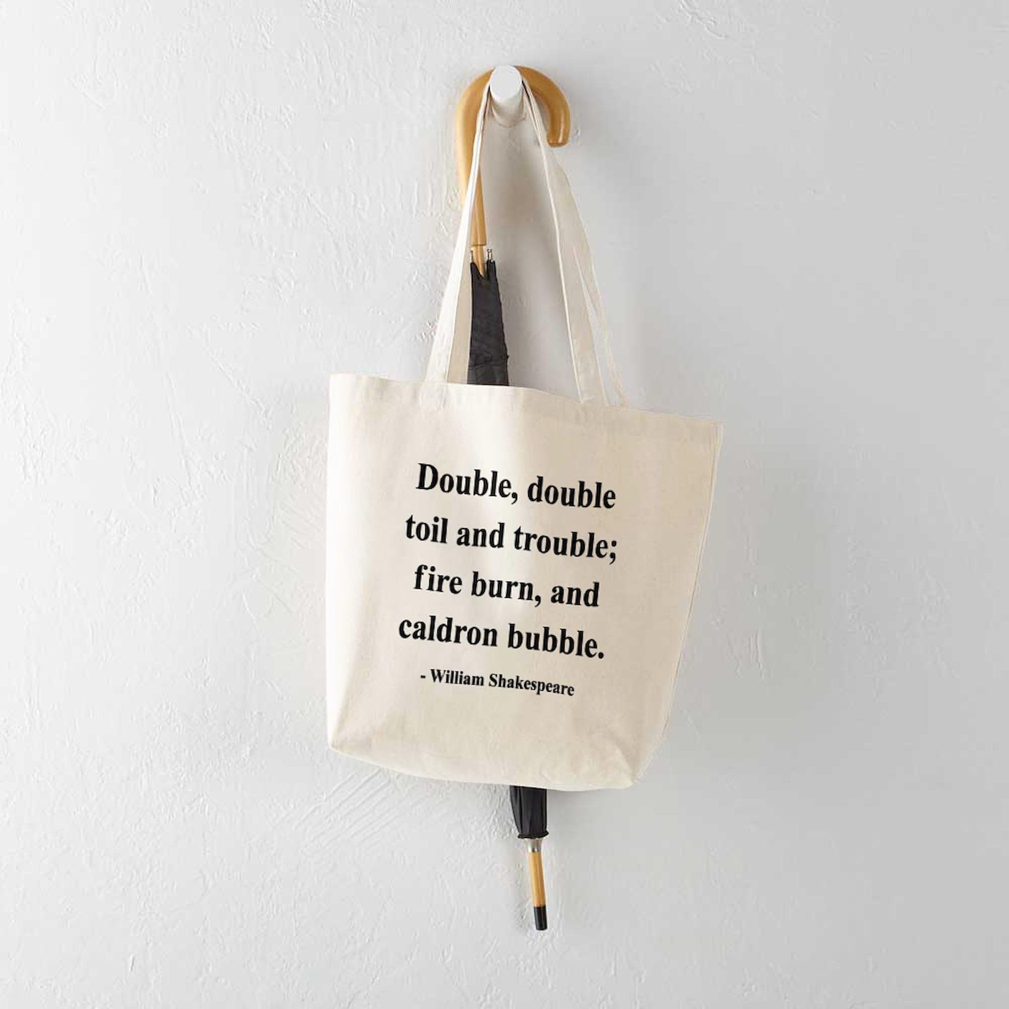 Shakespeare 24 Tote Bag - Natural Canvas Reusable Shopping Bag for Groceries, Books & Daily Essentials | Eco-Friendly & Durable