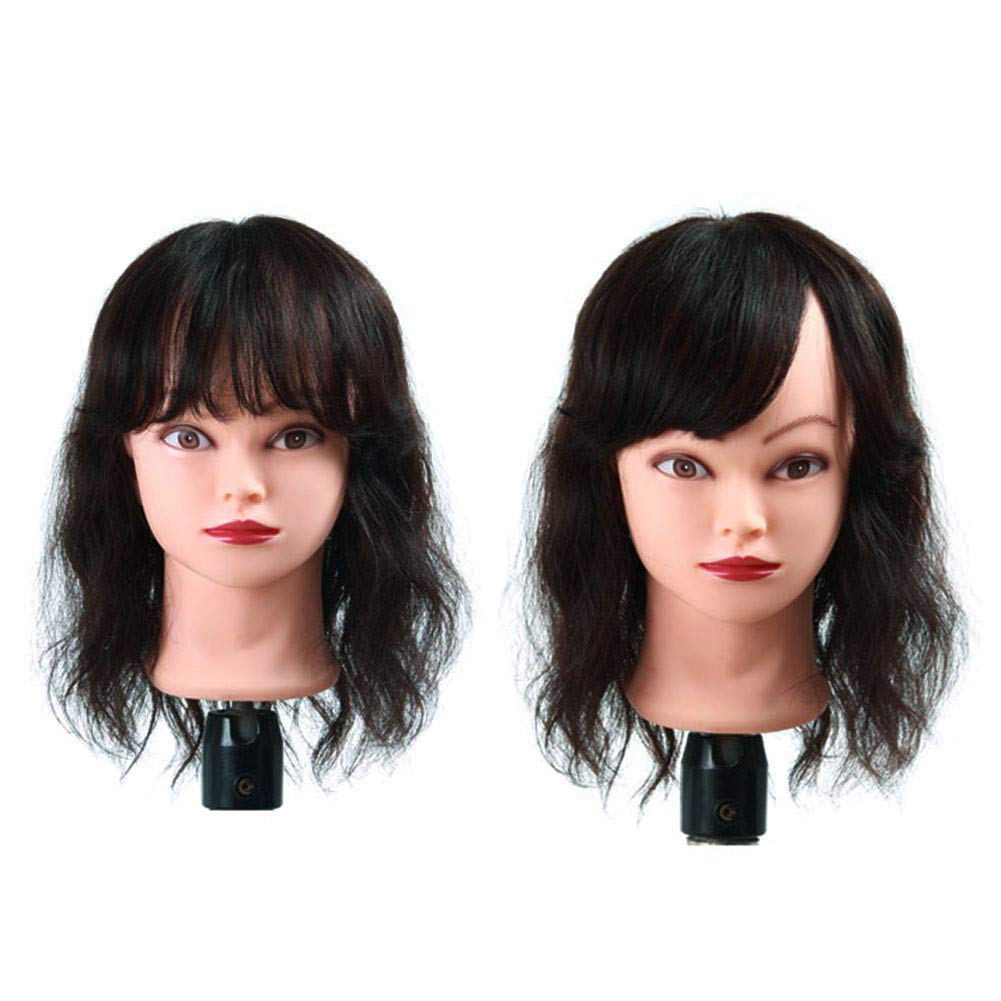 12 Inch Human Hair Topper Clip - Natural Forehead Hairpiece Replacement with Slight Wavy or Straight Bangs (Black) | Perfect for Thinning Hair, Hair Loss & Styling | Daily Wear, Parties & Special Occasions