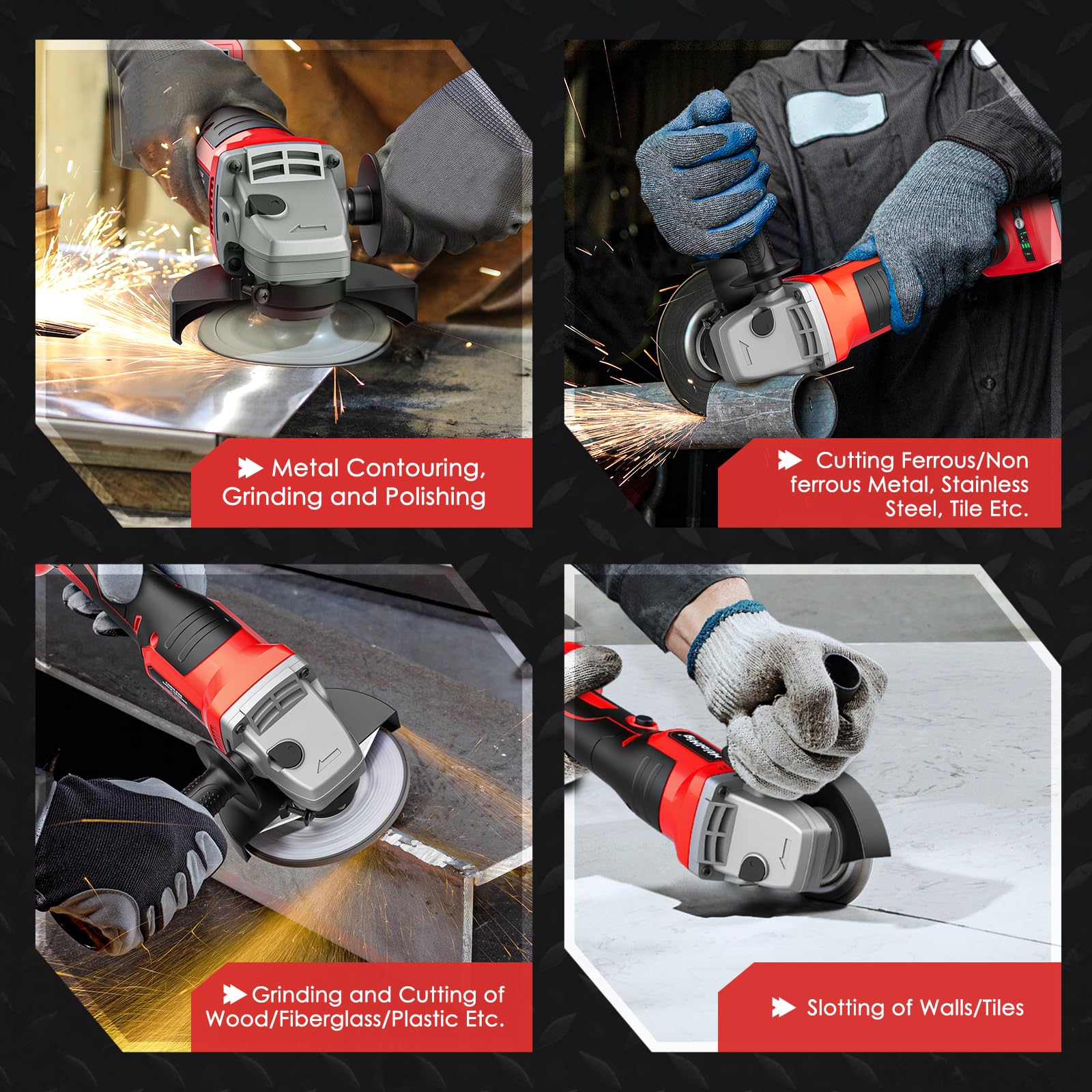 Milwaukee 18V Cordless Angle Grinder - 8500RPM Brushless Power Tool with 3 Speed Settings | 4-1/2