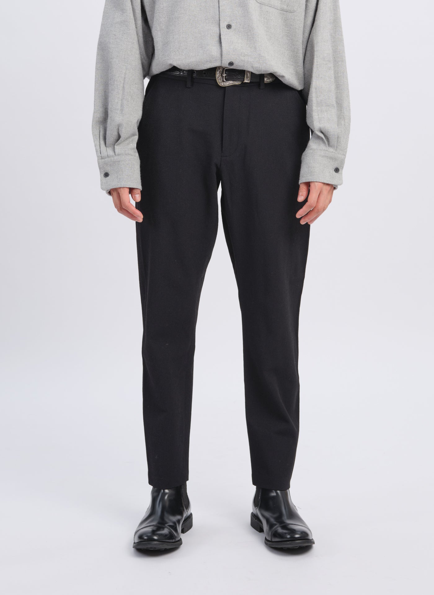 Solotex Garbardine Work Pants for Men - Slim Fit Tapered Ankle-Length Office Trousers [P 07] - Perfect for Business Casual & Professional Workwear