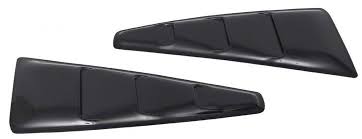 2005-2014 Ford Mustang Side Window Louvers - WDL FM05 V Visor Style Unpainted Acrylic Window Scoop for Enhanced Style & Sun Protection - Perfect for Car Shows & Daily Driving