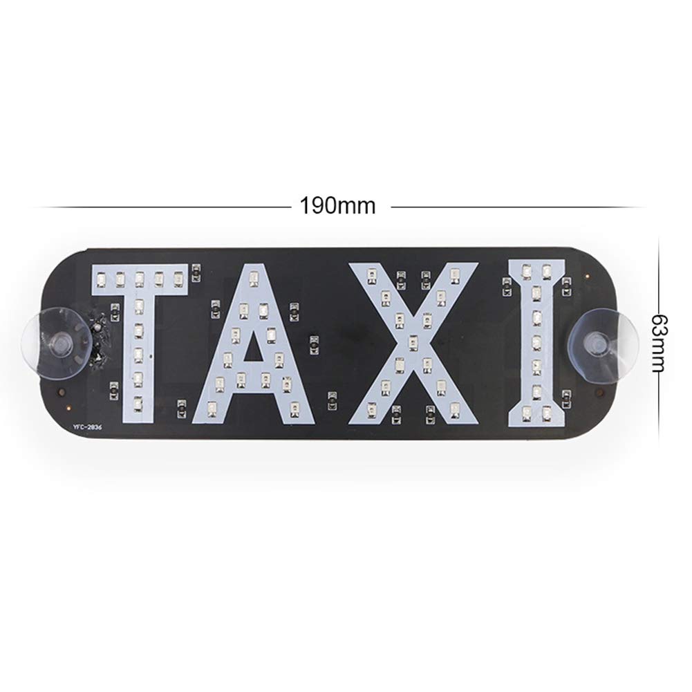 12V LED Taxi Roof Light Sign - Green Cab Indicator Lamp with Suction Cup for Car Windscreen | Car Charger & Inverter Compatible | Perfect for Night Shifts, Rideshare Drivers & Taxi Fleet Owners