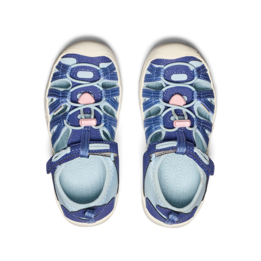 Little Kids' Moxie Sandal - Comfortable & Stylish Toddler Shoes in Skipper Blue & Giggle Pink | Perfect for Playtime, Beach & Everyday Wear