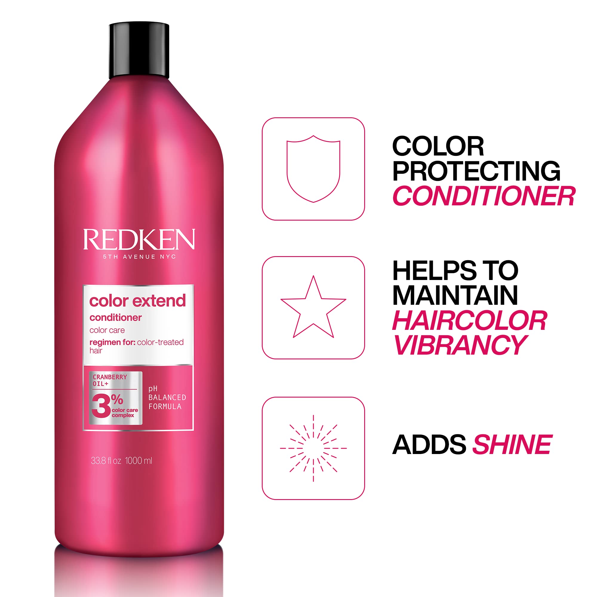 REDKEN Color Extend Shampoo & Conditioner Set for Color-Treated Hair - Sulfate-Free, Moisturizing & Shine Enhancing Hair Care Duo | Perfect for Daily Use, Salon-Quality Results at Home