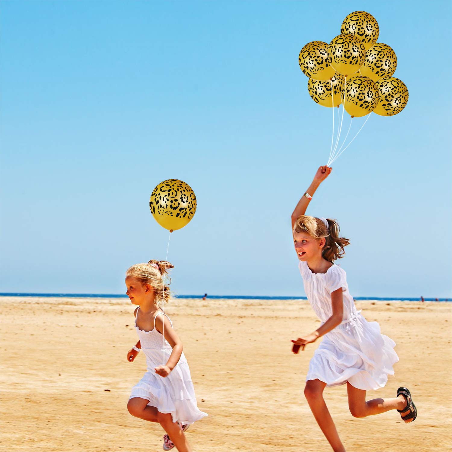 Sumind 60 Pcs Leopard Print Latex Balloons - Cheetah Animal Pattern Party Balloons for Birthday, Baby Shower, Safari & Jungle Theme Decorations - Perfect for Birthday Parties, Baby Showers, Gender Reveals and Tropical Themed Events
