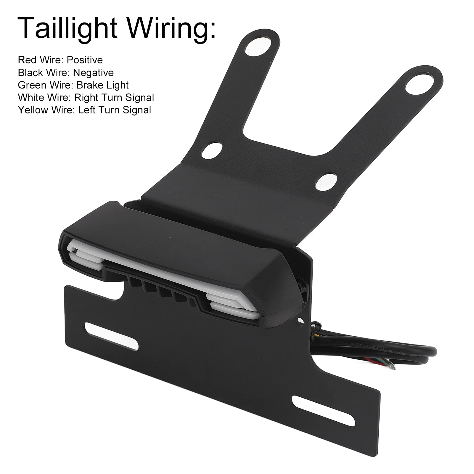 Honda CRF250L Motorcycle License Plate Holder Bracket with LED Tail Light - Replacement for CRF250L/250M - Durable Number Plate Mount for Off-Road & Street Riding - Perfect for Trail Adventures & Daily Commuting