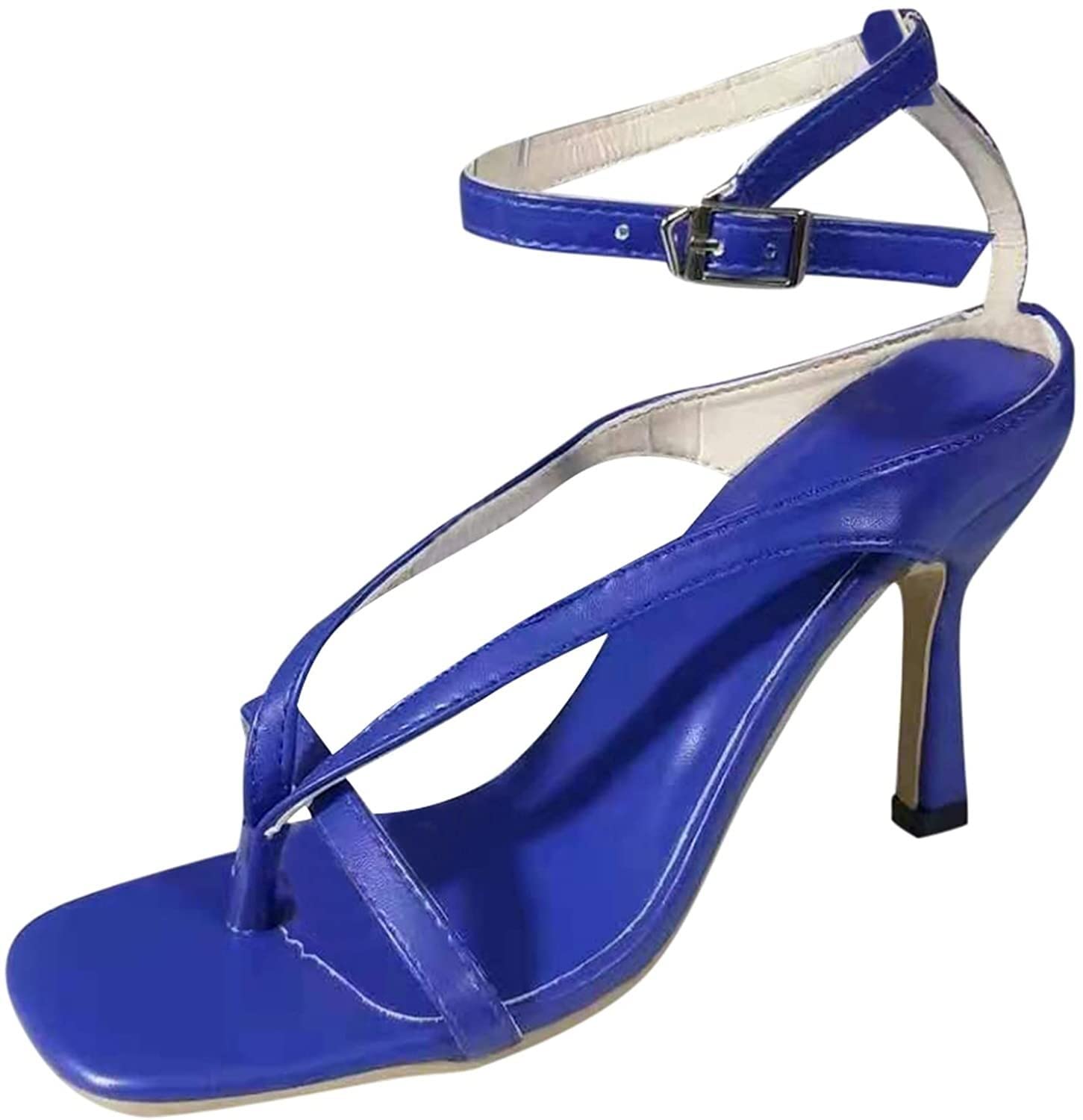 Women's Clip Toe High Heel Sandals - Summer Square Open Toe Pumps with Stiletto Heel for Evening Party & Casual Wear (Green, Size 8 Wide) | Perfect for Weddings, Date Nights & Office Outfits