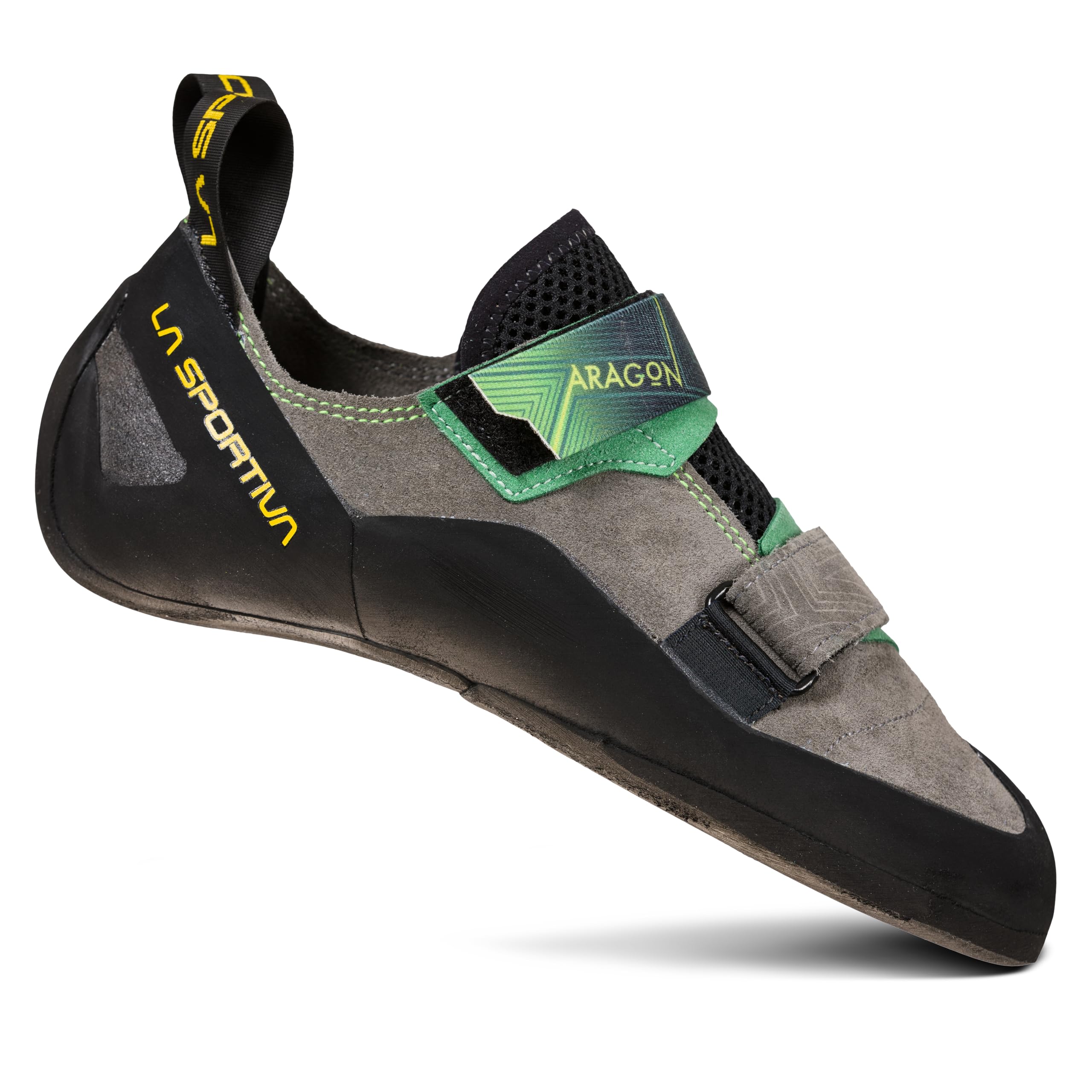 La Sportiva Men's Aragon Rock Climbing Shoes - Lightweight & Durable for Indoor/Outdoor Climbing - Clay/Jasmine Green - Size 10.5 - Perfect for Bouldering, Gym Training & Mountain Adventures