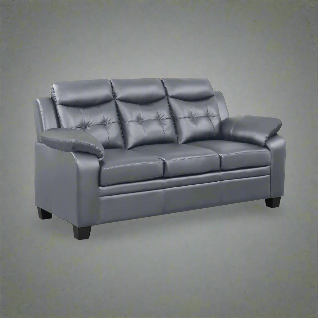 Modern 3-Piece Living Room Sofa Set - Stylish Leatherette Couch, Loveseat & Armchair for Small Spaces | Comfortable Sectional Furniture for Apartments, Condos and Cozy Homes