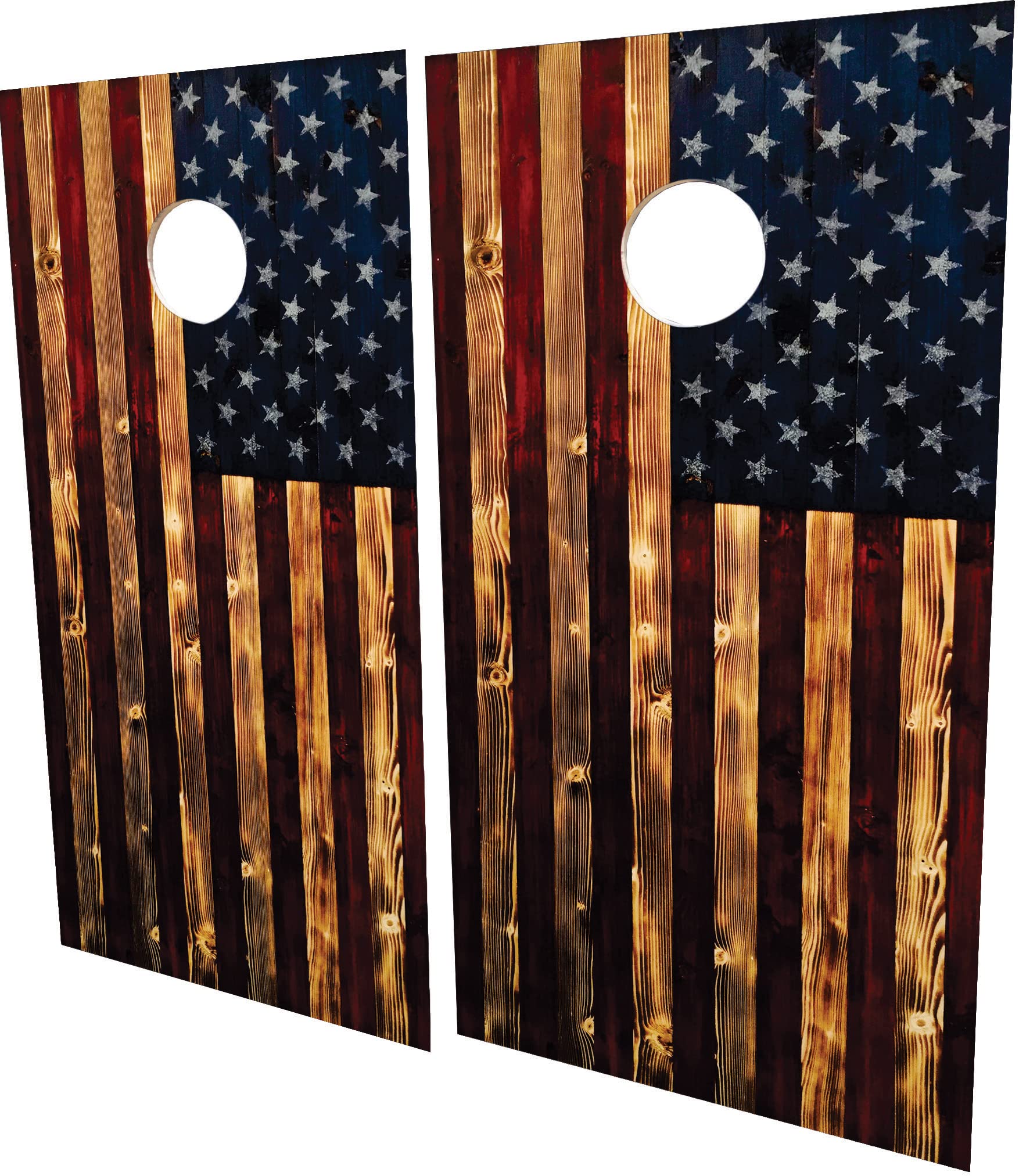 Premium Cornhole Board Tops Set - 2 Regulation Size 5/8'' Baltic Birch with UV Direct Print - Tournament Grade Bean Bag Toss Game Accessories for Backyard, Tailgating & Outdoor Parties