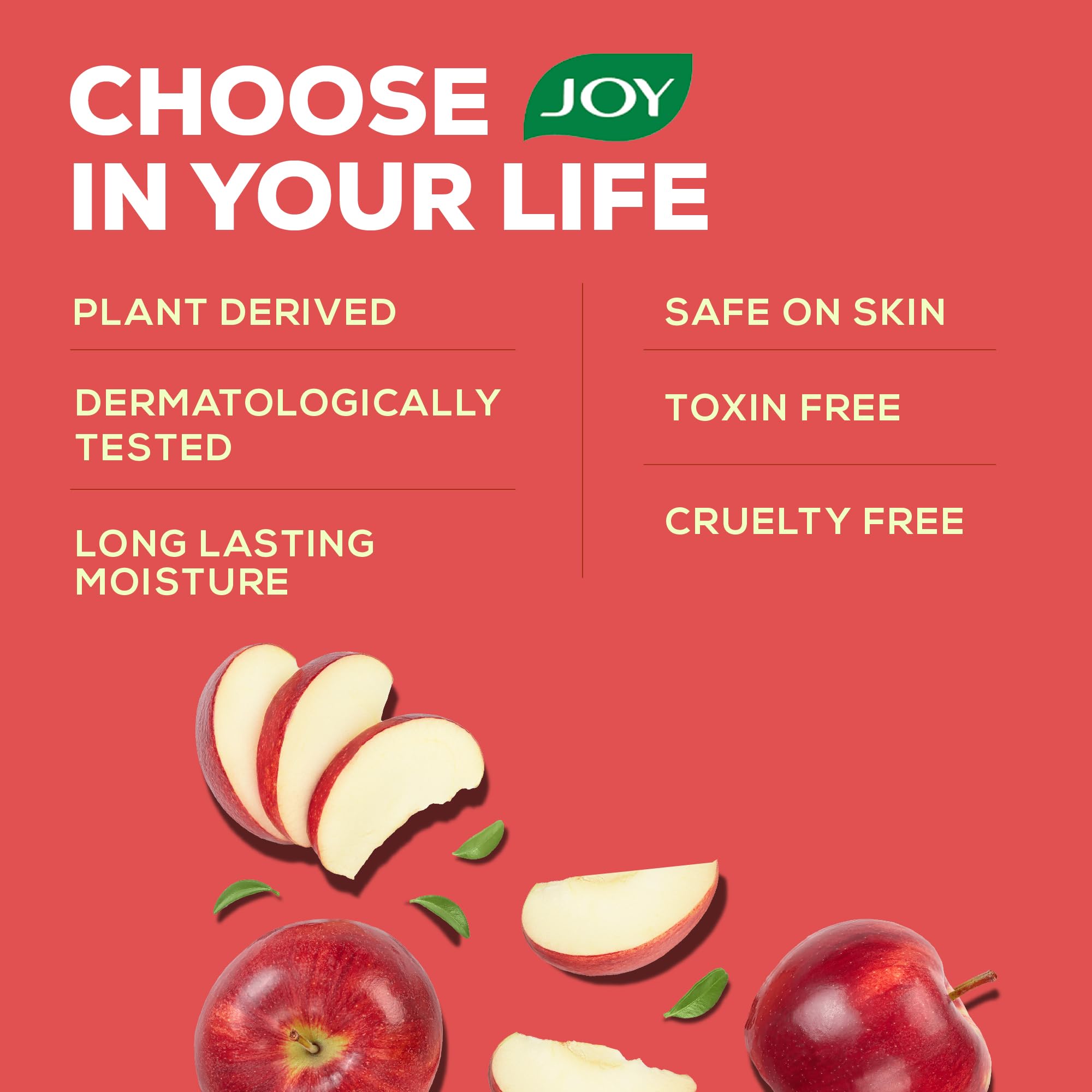 Joy Skin Fruits Moisturizing Cream with Apple, Jojoba & Almond Oil (500ml) - Quick Absorbing, Non-Sticky Cold Cream for Face, Hands & Body - Hydrates & Nourishes for Healthy, Soft & Glowing Skin - Perfect for Daily Skincare Routine, Dry Skin Relief & Nighttime Moisturizing