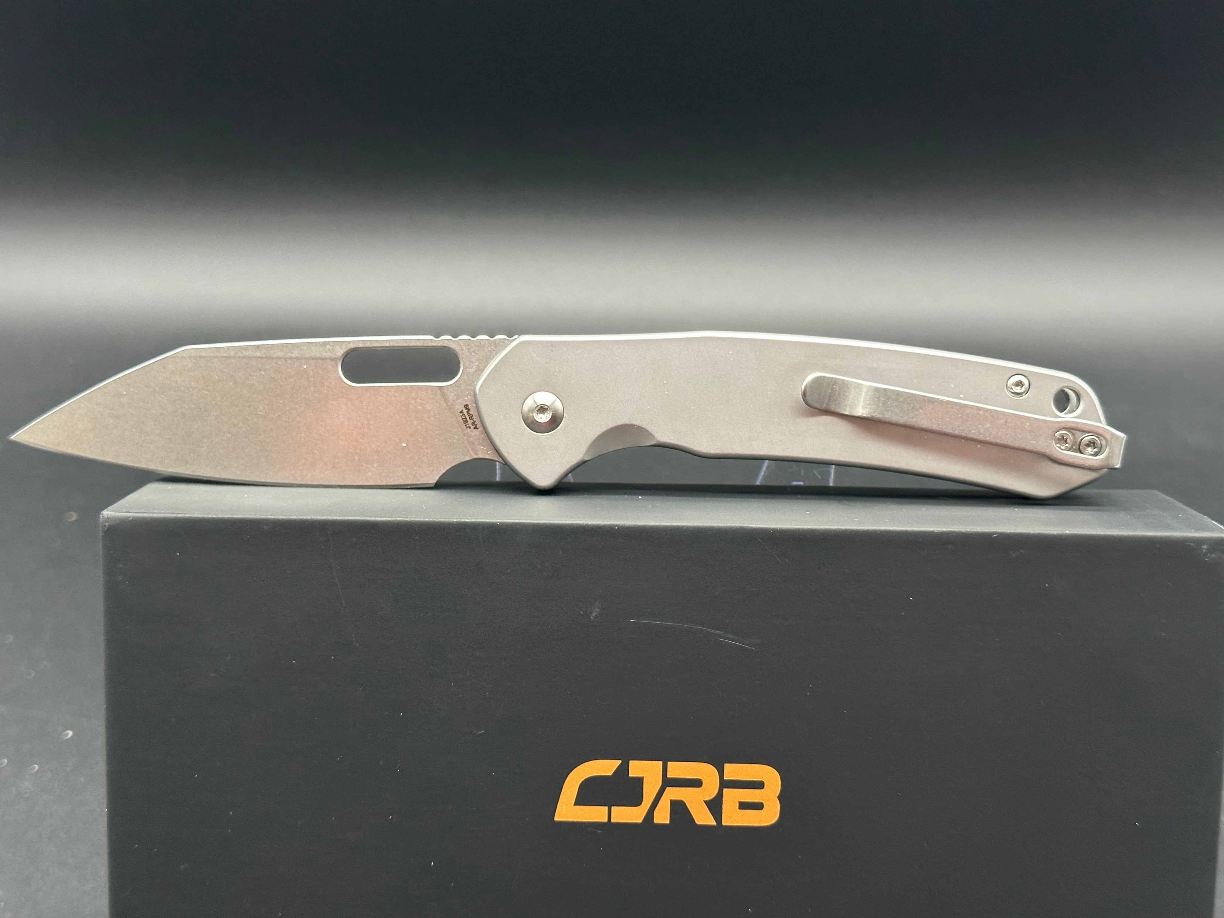CJRB Perfect Pyrite Alt EDC Folding Knife - Button Lock Left Handed Version for Everyday Carry, Outdoor Activities & Tactical Use