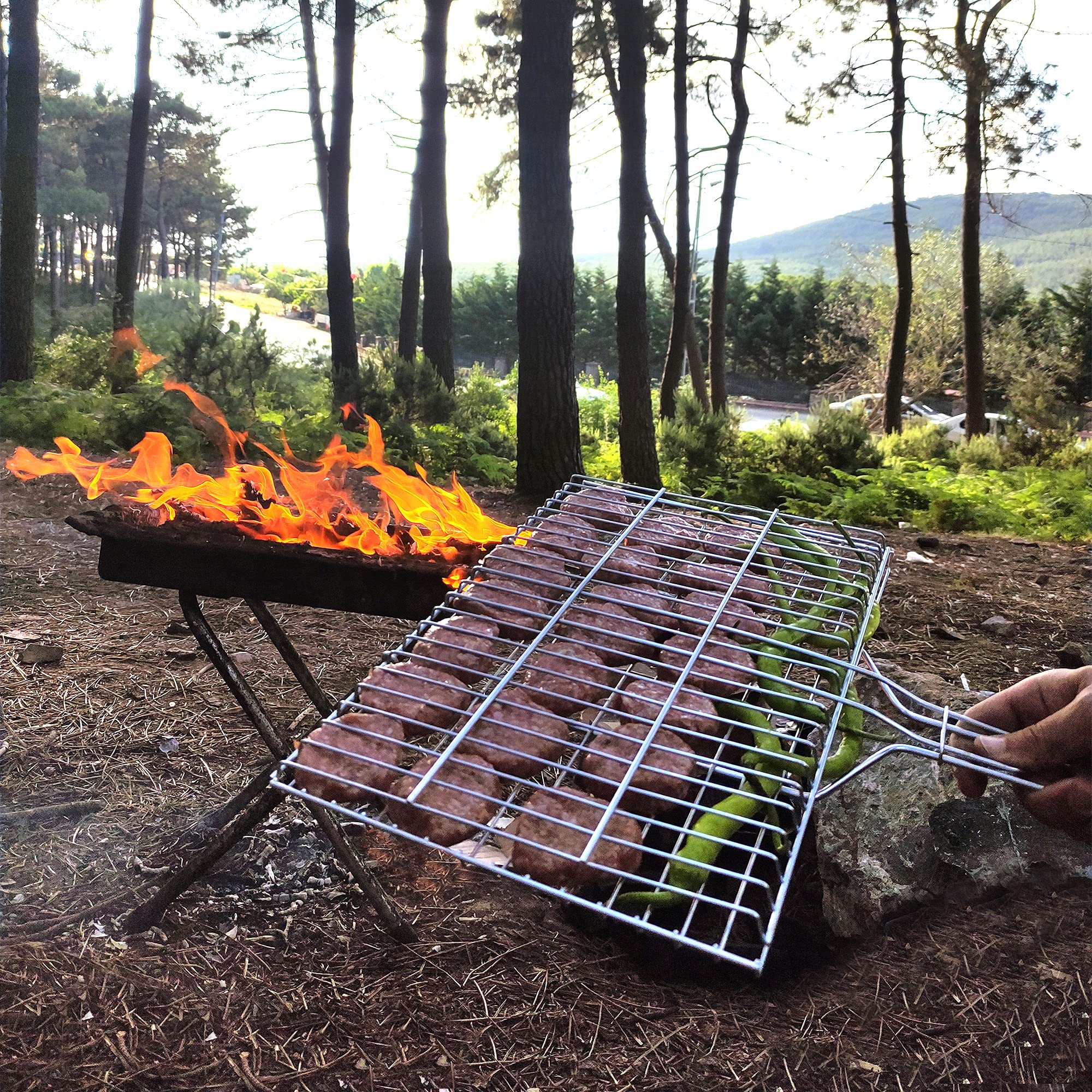 Premium Stainless Steel Hakan Grill Basket 11.8