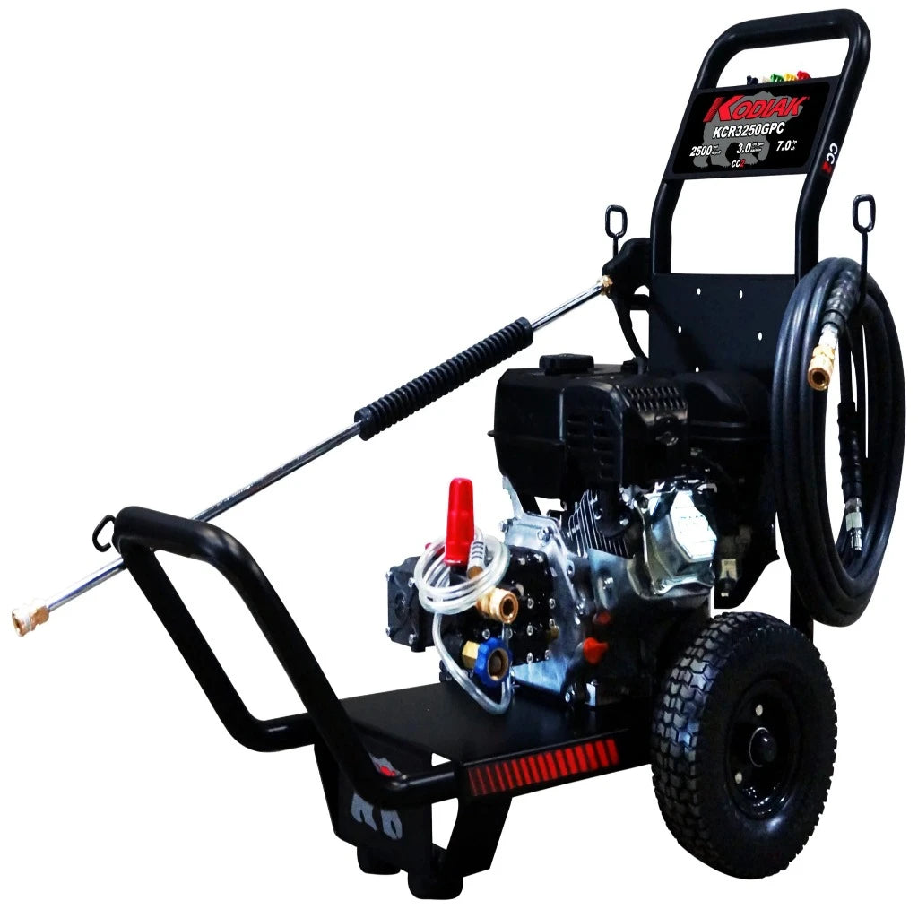Kodiak 2500 PSI 3.0 GPM Gas Pressure Washer with Industrial Interpump - Portable High Power Cleaner for Driveways, Decks & Outdoor Surfaces
