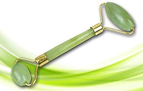 ON STORE Jade Facial Roller & Massager - Natural Green Jade Stone for Face, Eye, Neck & Foot Massage - Skin Care & Relaxation Tool - Perfect for Home Spa, Self-Care & Stress Relief