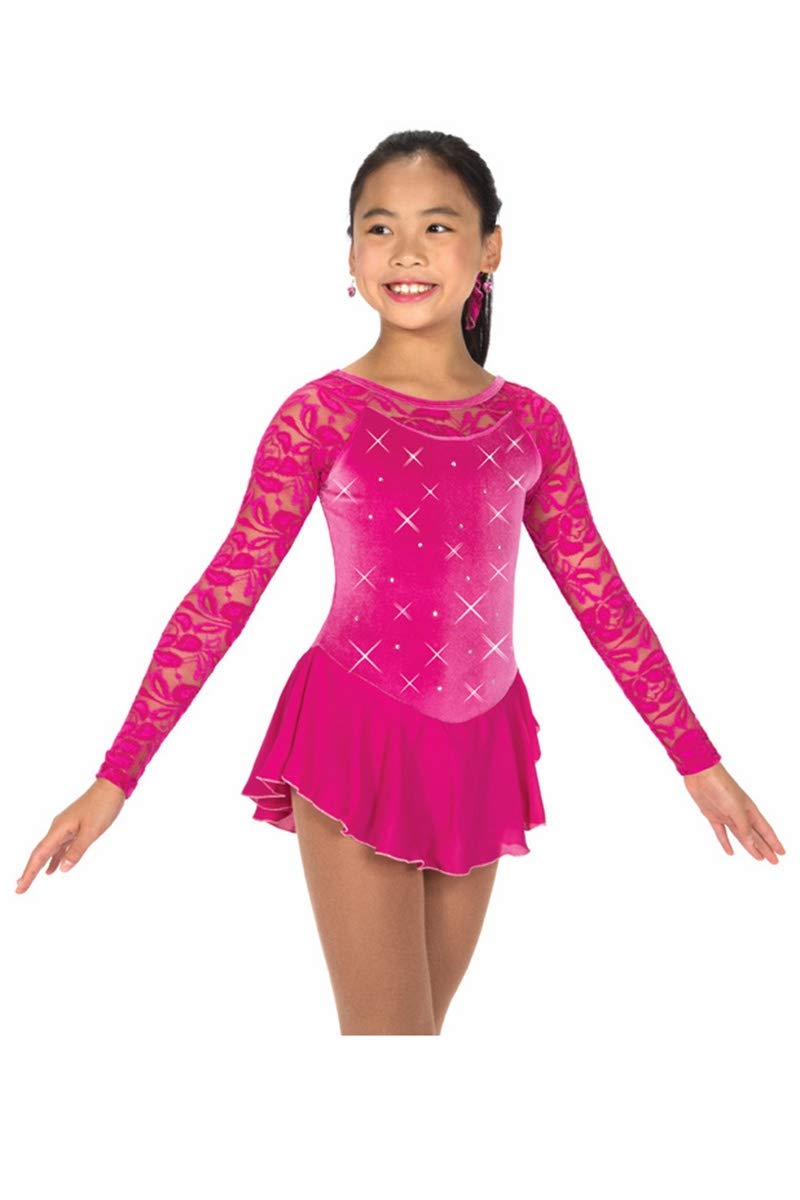 Jerry's Ice Skating Dress 149 - Elegant Jewelled Lace Figure Skating Costume for Women & Girls | Perfect for Competitions, Performances & Ice Shows