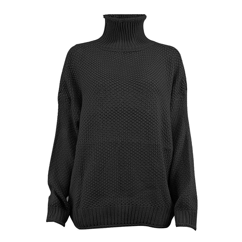 Women's Turtleneck Sweater - Soft Loose Knit Pullover Top for Winter | Cozy Casual Wear, Office Outfits & Holiday Style