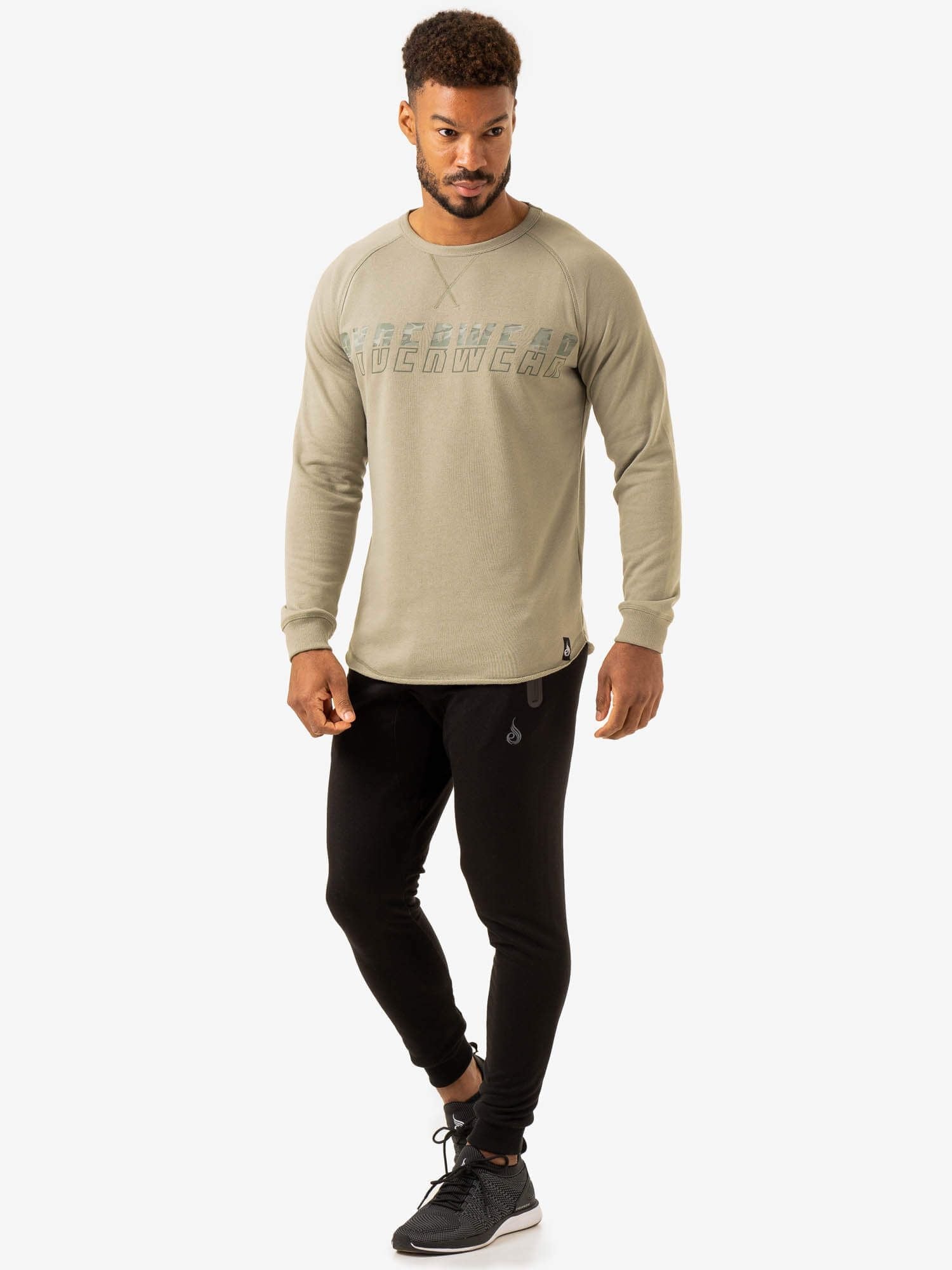 Overdrive Crew Neck T-Shirt for Men - Soft Cotton Sage Green Tee - Casual Comfort Fit for Everyday Wear, Gym, and Outdoor Activities