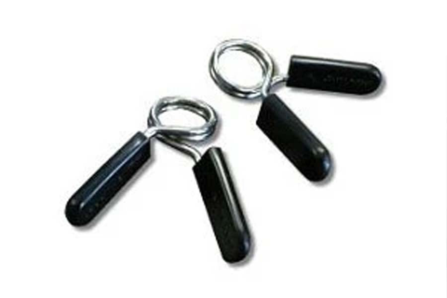 Warrior 2 Spring Collars with Rubber Handles - Weightlifting Gym Equipment for CrossFit, Powerlifting & Strength Training